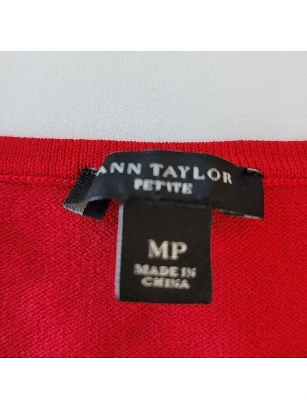 Ann Taylor Red 3/4 Sleeve Scoop Neck Skater Dress Size Medium Petite EUC